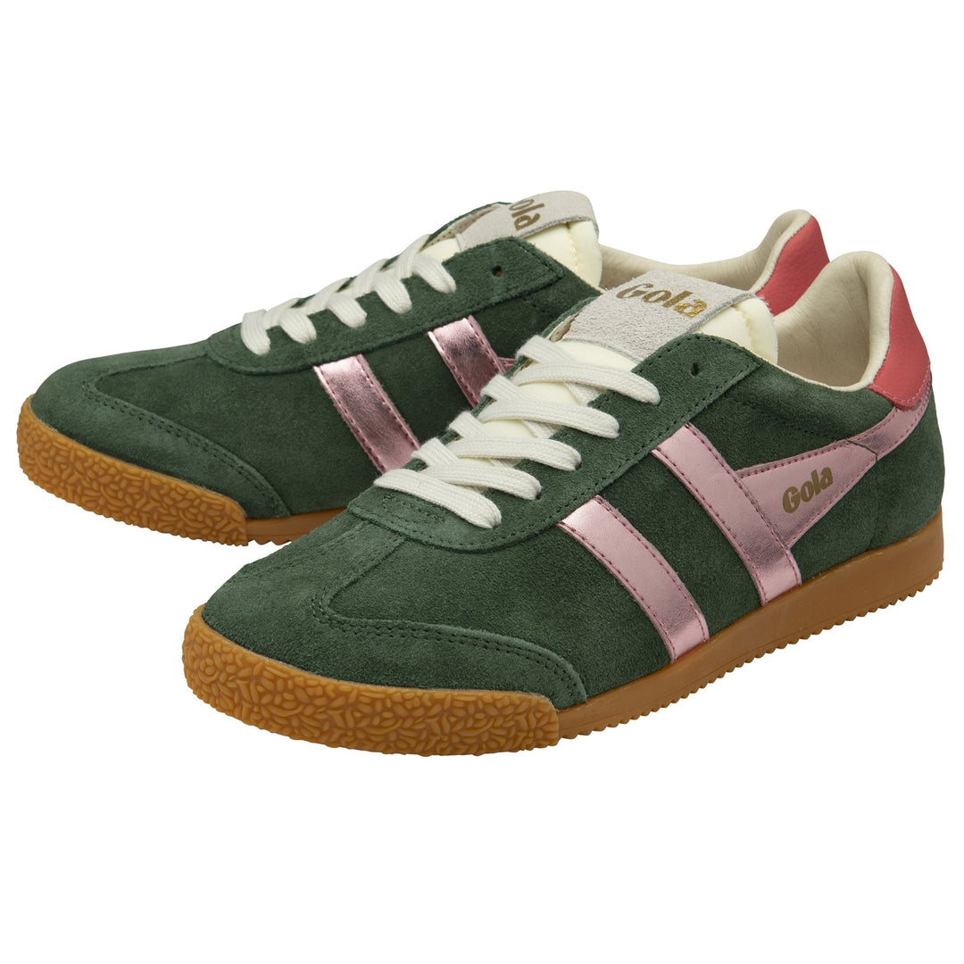Gola Womens Elan Glitz Trainer Evergreen/Pink/Coral