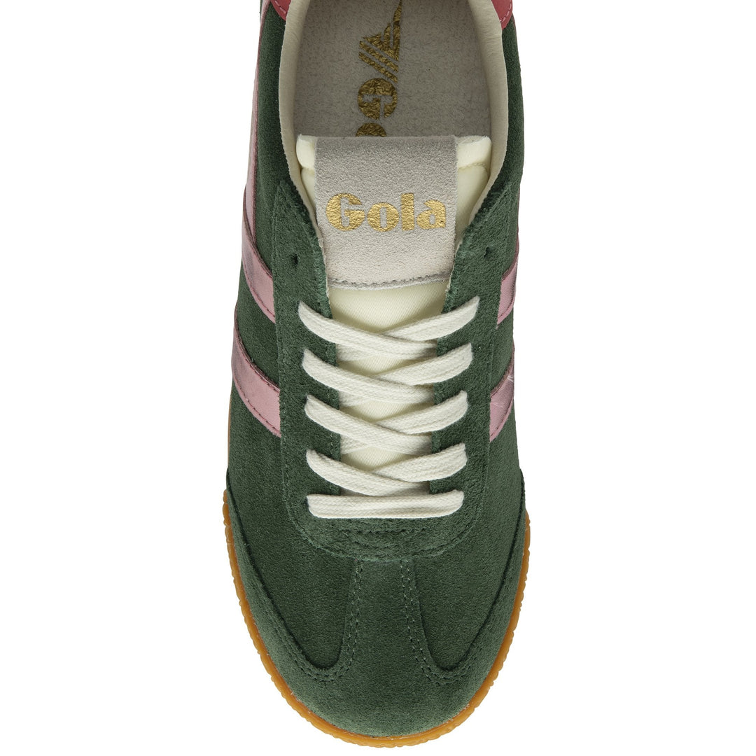 Gola Womens Elan Glitz Trainer Evergreen/Pink/Coral