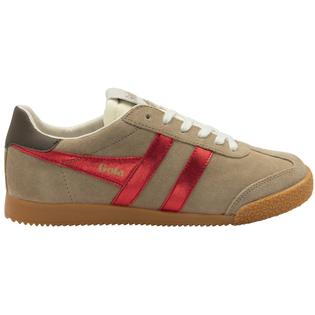 Gola Womens Elan Glitz Trainer Light Caramel/Red/Dark Brown