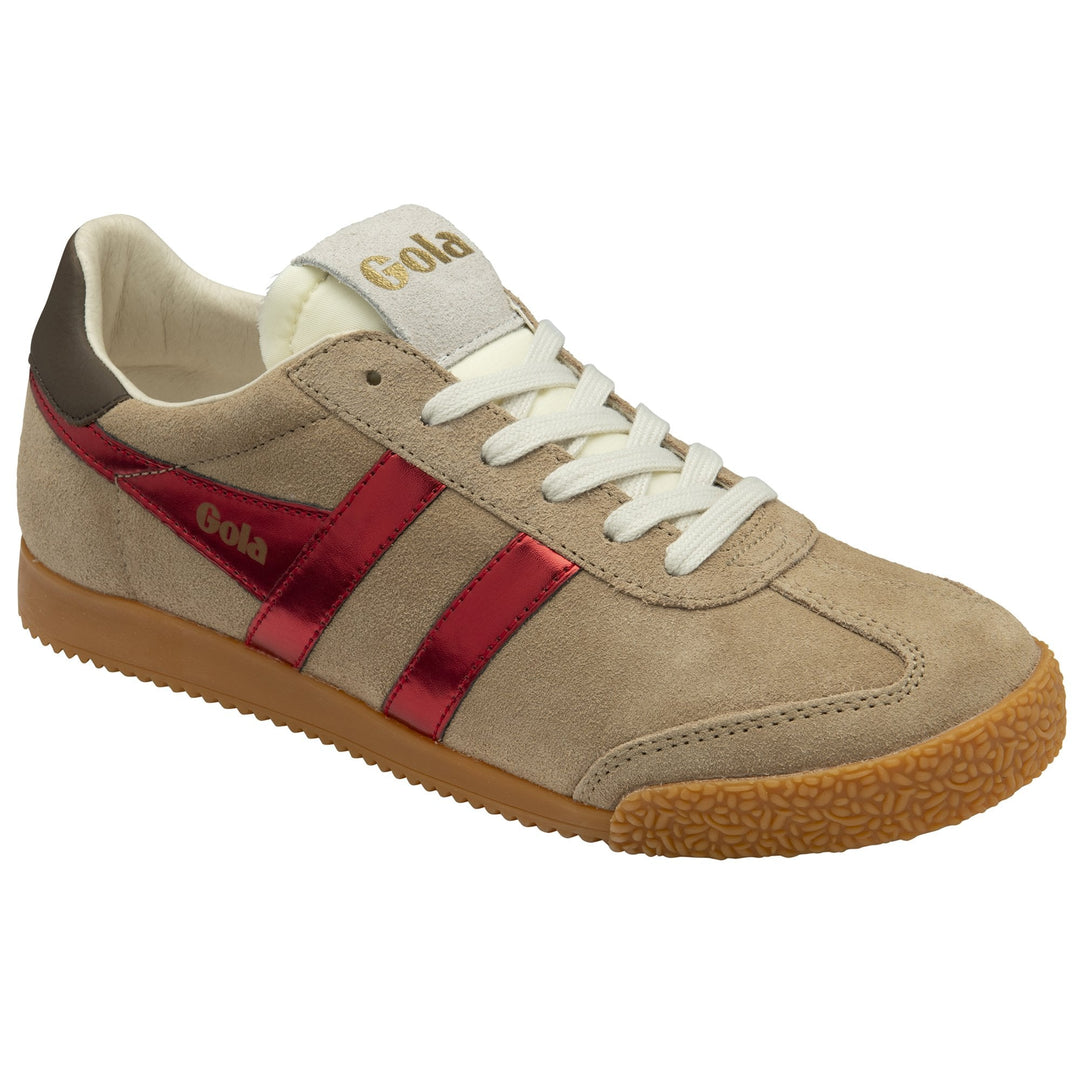 Gola Womens Elan Glitz Trainer Light Caramel/Red/Dark Brown