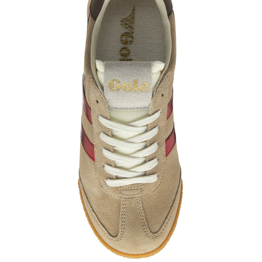 Gola Womens Elan Glitz Trainer Light Caramel/Red/Dark Brown