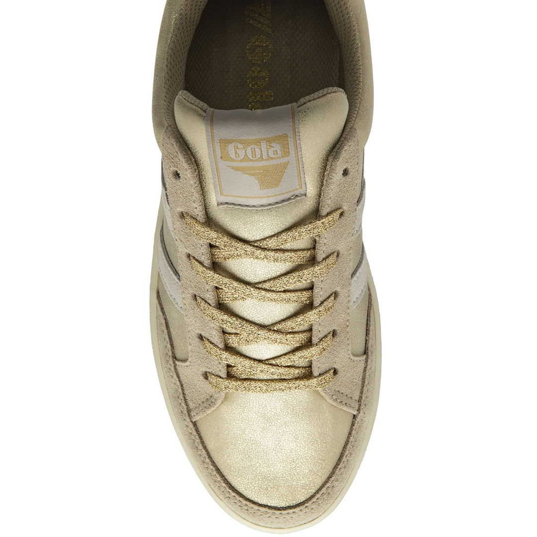 Gola Womens Superslam Blaze II Trainer Gold/Off White/Cerise