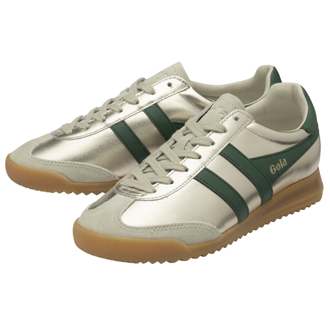 Gola Women's Torpedo Glimmer Trainer Gold/Evergreen