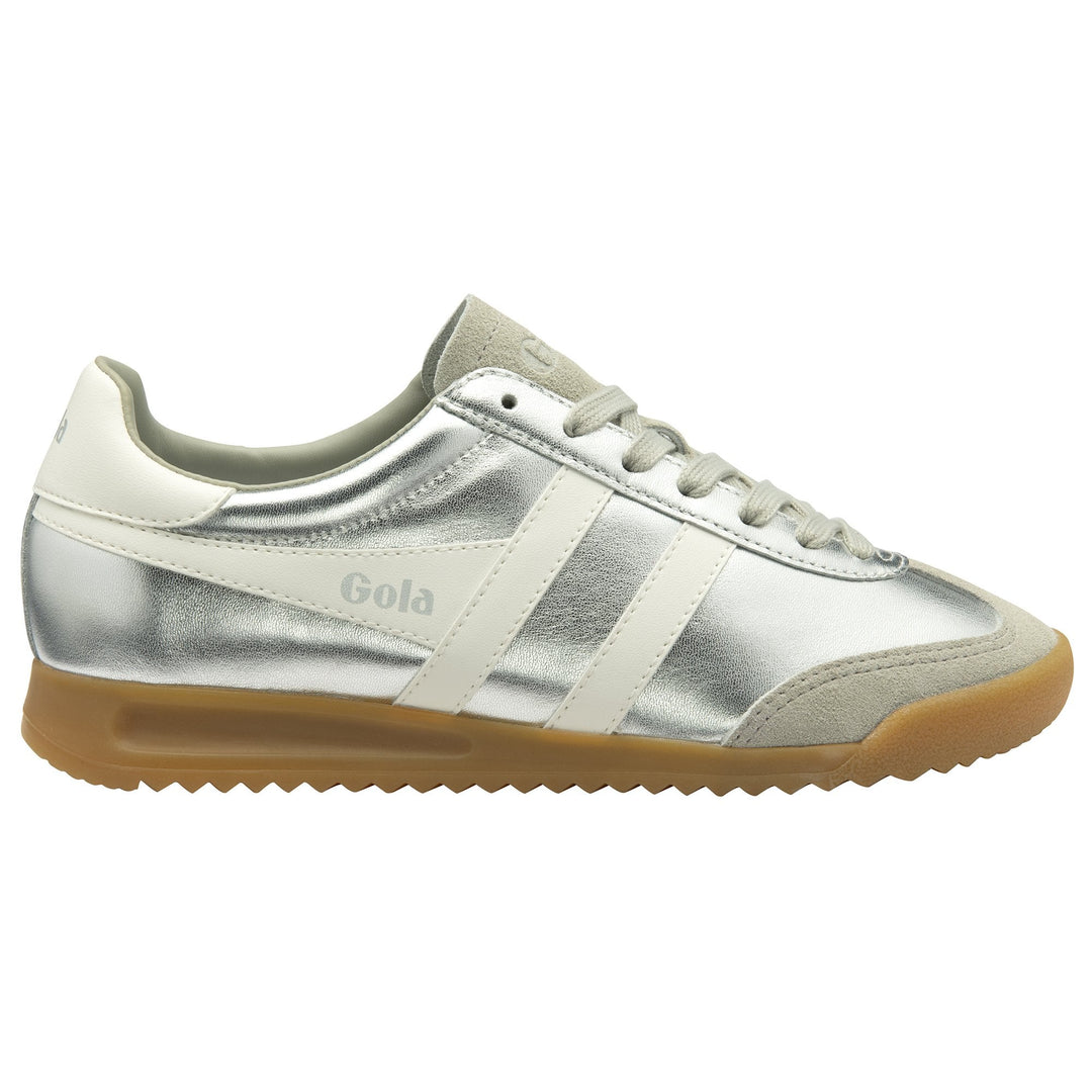 Gola Women's Torpedo Glimmer Trainer Silver/Off White
