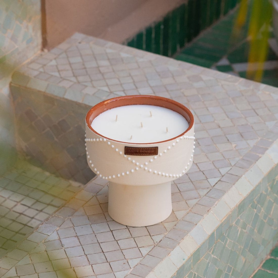 BOUGIE COUPE NOMAD BLANC L / DATTES