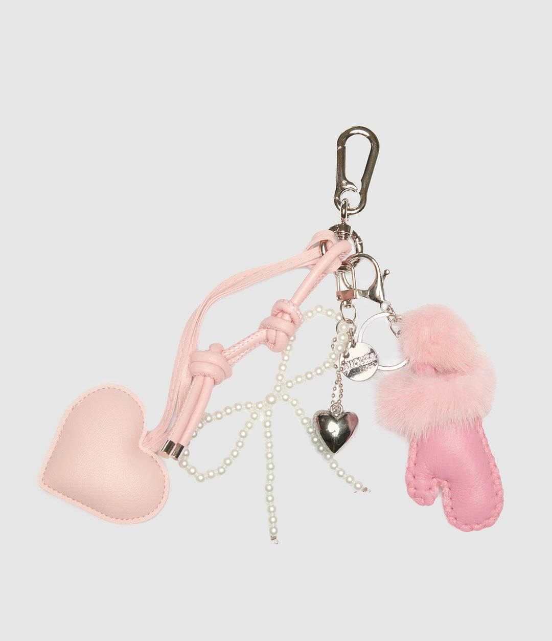 BagCharm roze handschoen