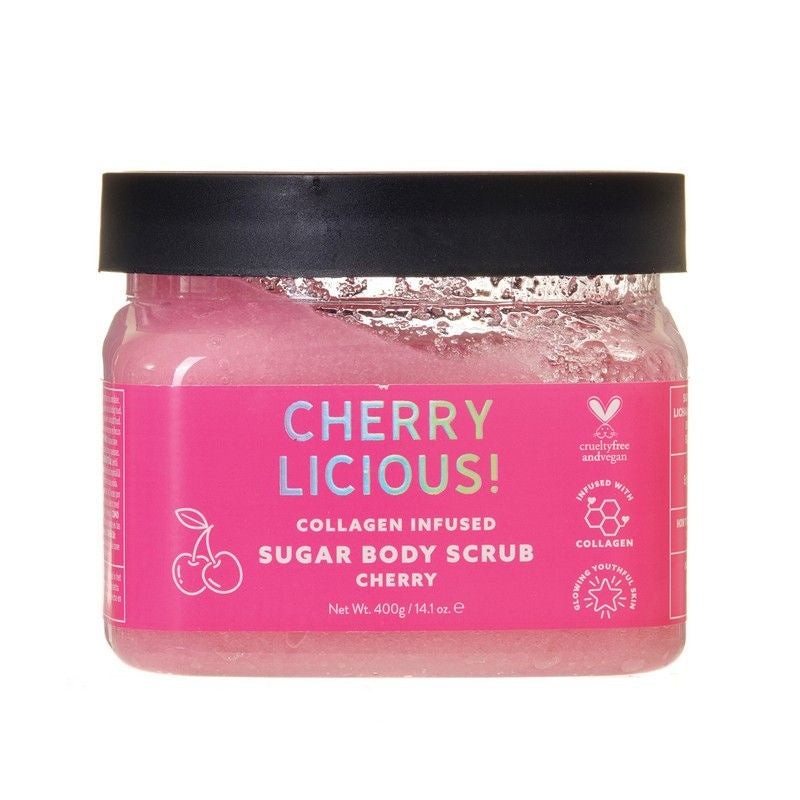 400g Yes Studio Cherry + Collagen Body Scrub